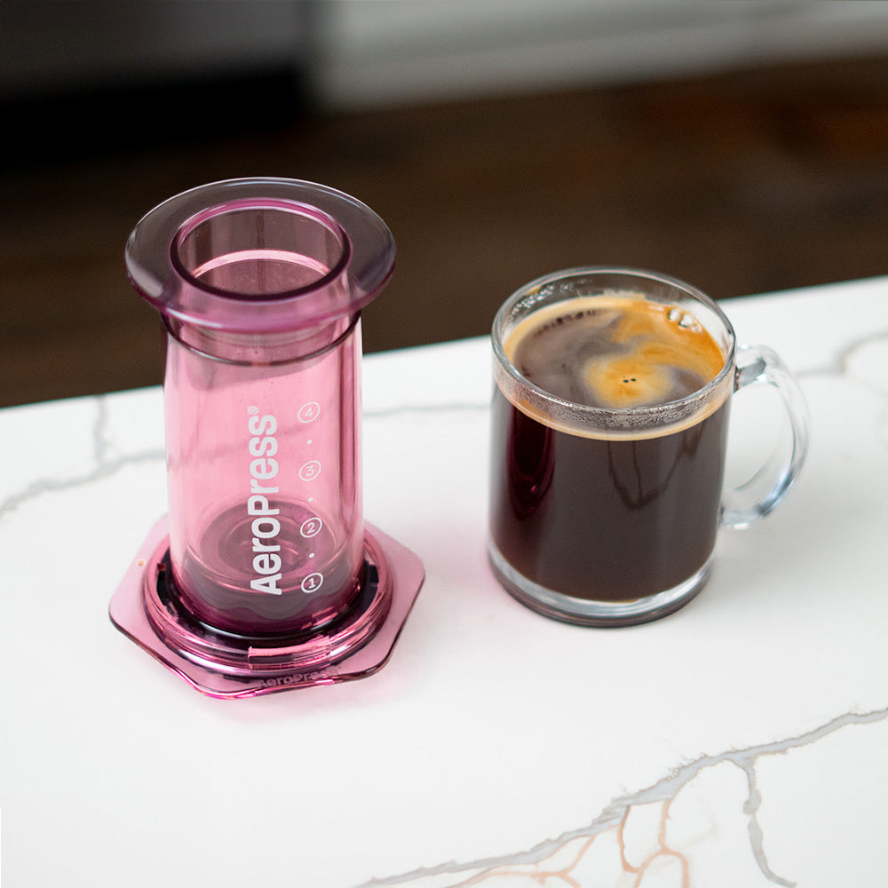 AeroPress Clear Coffee Maker (Pink) – Quarter Horse Coffee