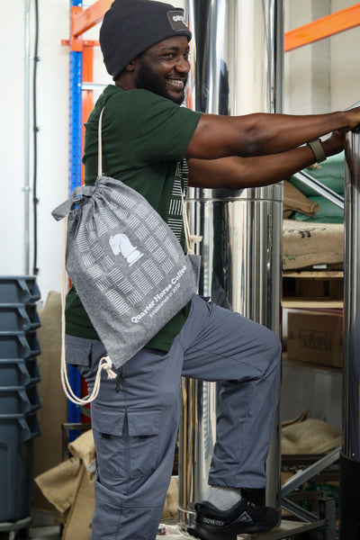 Recycled Cotton Drawstring Tote Bags