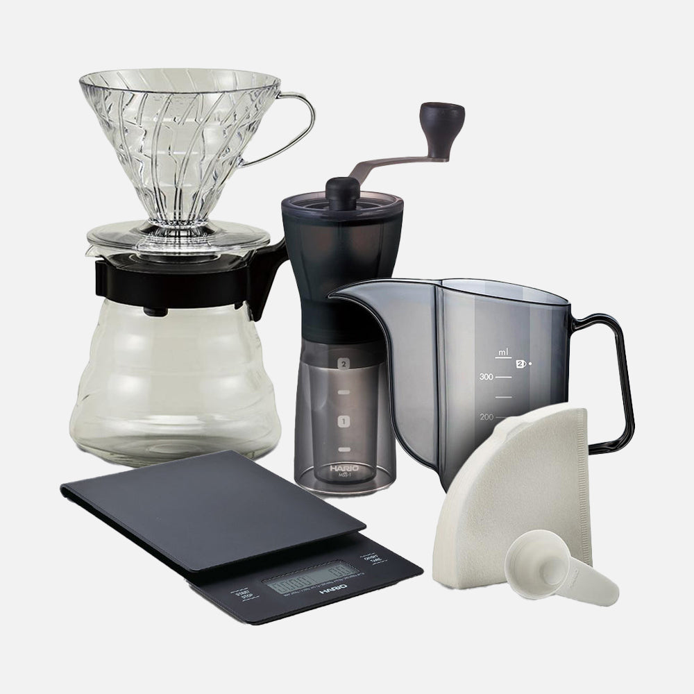 Hario V60 Size 02 All-in-One Filter Coffee Maker Bundle